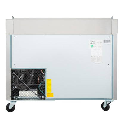 47" 1 Door Commercial Refrigerated Stainless Steel Pizza Prep Table Refrigerated Counter, Pizza Prep Table Empura