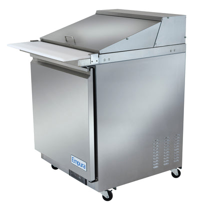 29" 1 Door Commercial Mega Top Refrigerated Sandwich and Salad Prep Table Refrigerated Counter, Mega Top Sandwich / Salad Unit Empura