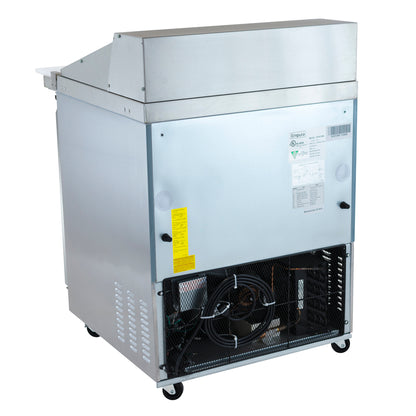 29" 1 Door Commercial Mega Top Refrigerated Sandwich and Salad Prep Table Refrigerated Counter, Mega Top Sandwich / Salad Unit Empura