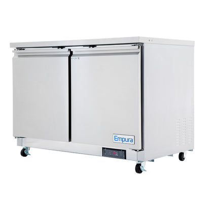 48" Two Door Commercial Undercounter Reach-In Refrigerator Refrigerator, Undercounter, Reach-In Empura