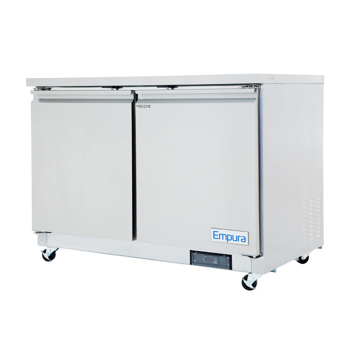 Empura E-KUC48F 48.2" Stainless Steel Undercounter Freezer With 2 Doors - 10.1 Cu Ft, 115 Volts