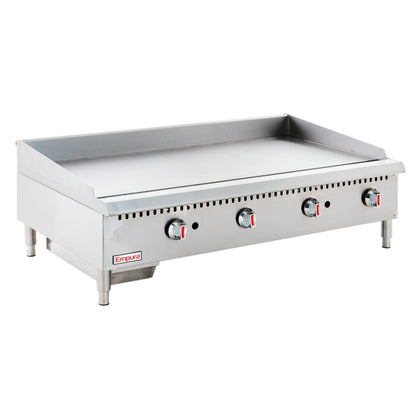 48" Heavy Duty Commercial Countertop Gas Griddle with Manual Controls - 120,000 BTU Griddle / Charbroiler, Gas, Countertop Empura