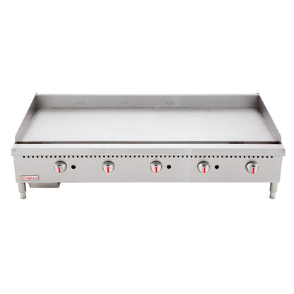 60" Heavy Duty Commercial Countertop Gas Griddle with Manual Controls - 150,000 BTU Griddle / Charbroiler, Gas, Countertop Empura