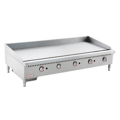 60" Heavy Duty Commercial Countertop Gas Griddle with Manual Controls - 150,000 BTU Griddle / Charbroiler, Gas, Countertop Empura
