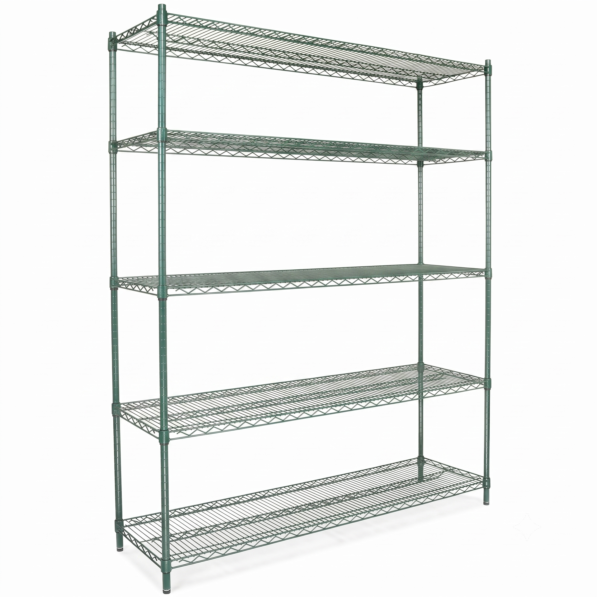 72" x 18" Epoxy 5-Shelf Commercial Wire Shelving Kit Kit with 86" Posts, NSF