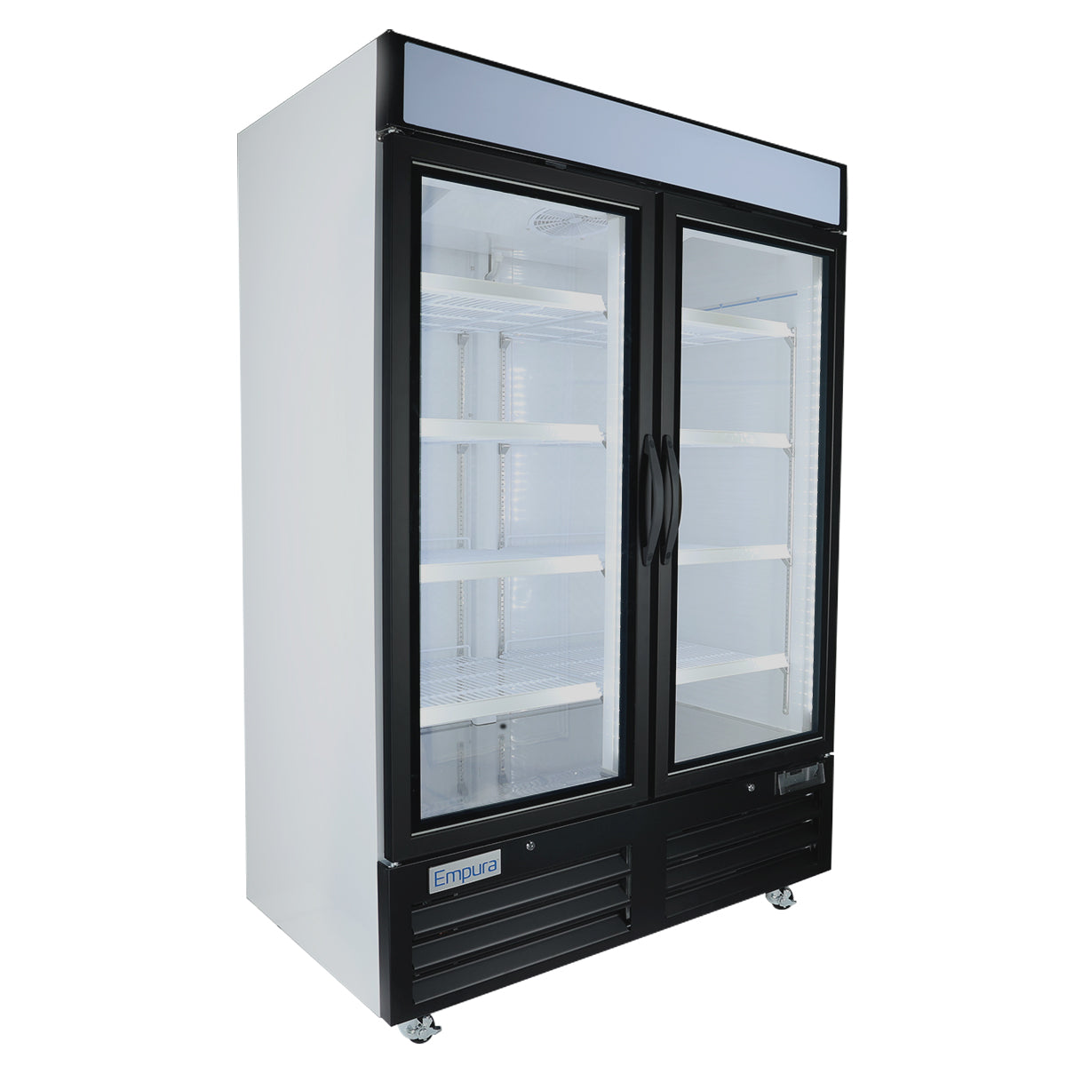 54" White Swing Commercial Glass Door Merchandiser Freezer