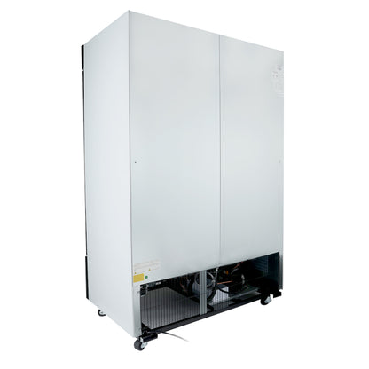 54" White Swing Commercial Glass Door Merchandiser Freezer
