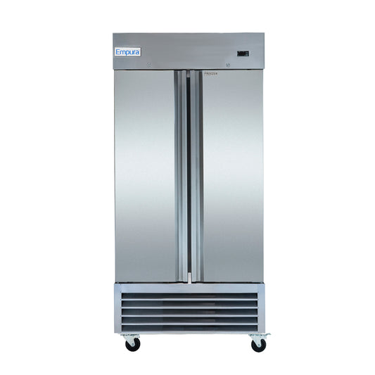 Empura E-KB35F 39.5" One-Section Stainless Steel Reach-In Freezer With 2 Full-Height Narrow Solid Doors 33 Cu Ft 115 Volts