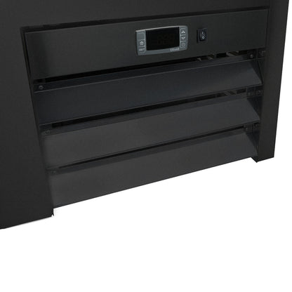 37" Powder Coated Black Stainless Steel Commercial Horizontal Bottle Cooler