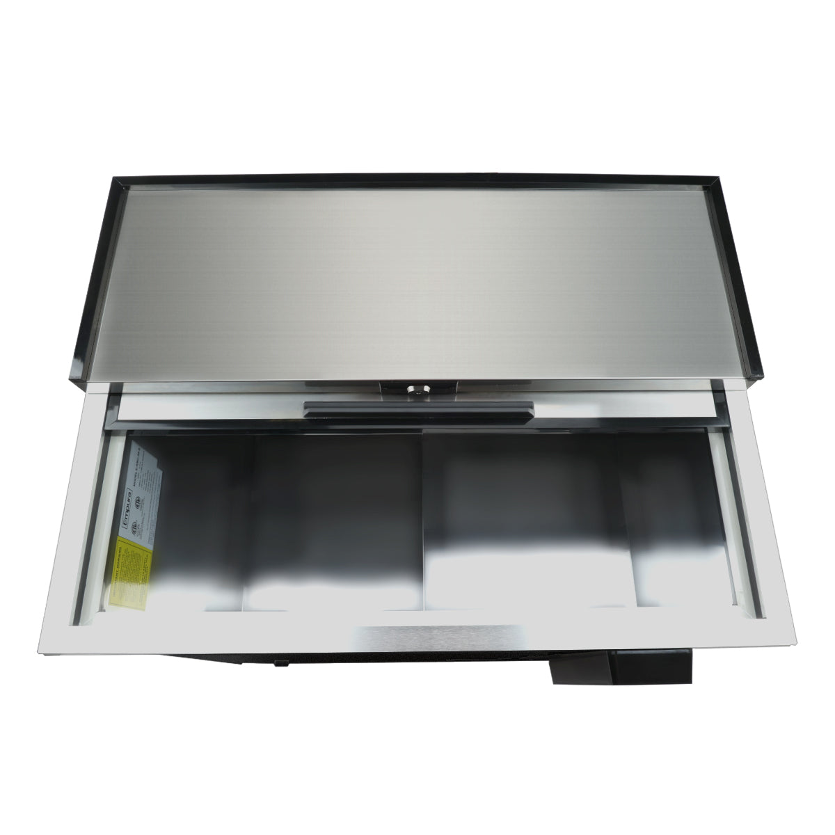 37" Powder Coated Black Stainless Steel Commercial Horizontal Bottle Cooler