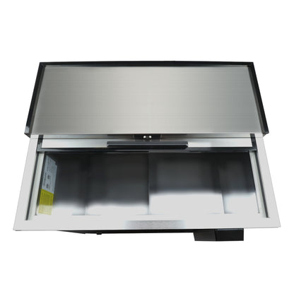 37" Powder Coated Black Stainless Steel Commercial Horizontal Bottle Cooler
