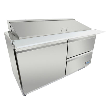 61" 2 Drawer Commercial Mega Top Refrigerated Sandwich and Salad Prep Table