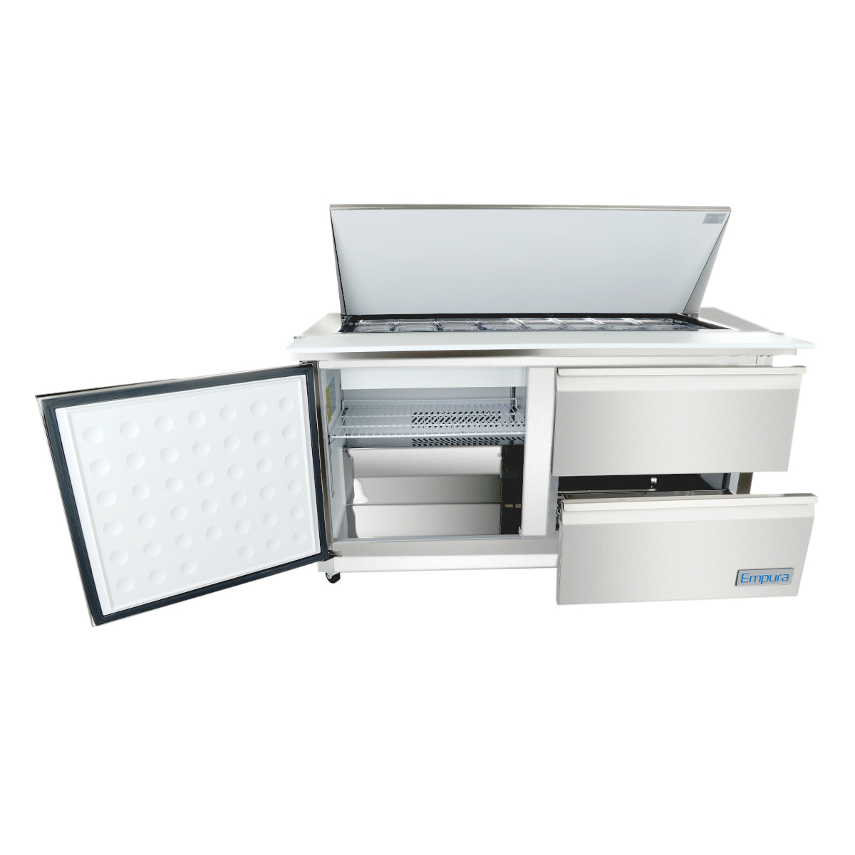 61" 2 Drawer Commercial Mega Top Refrigerated Sandwich and Salad Prep Table