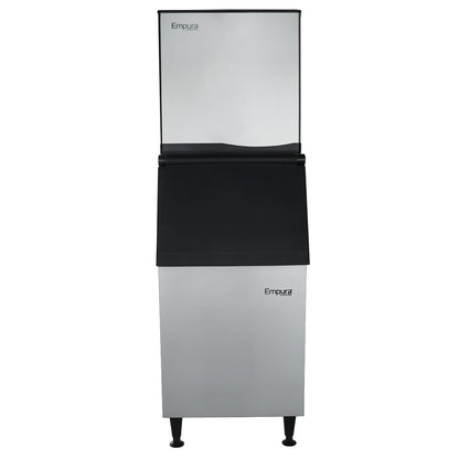 23" Air Cooled Commercial Half Cube Ice Machine with 308lb. Ice Storage Bin - 350 lb. Ice Maker with Bin, Cube-Style Empura