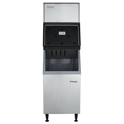 23" Air Cooled Commercial Half Cube Ice Machine with 308lb. Ice Storage Bin - 350 lb. Ice Maker with Bin, Cube-Style Empura