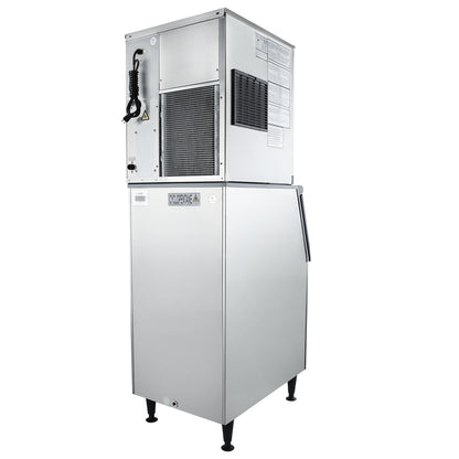 23" Air Cooled Commercial Half Cube Ice Machine with 308lb. Ice Storage Bin - 350 lb. Ice Maker with Bin, Cube-Style Empura