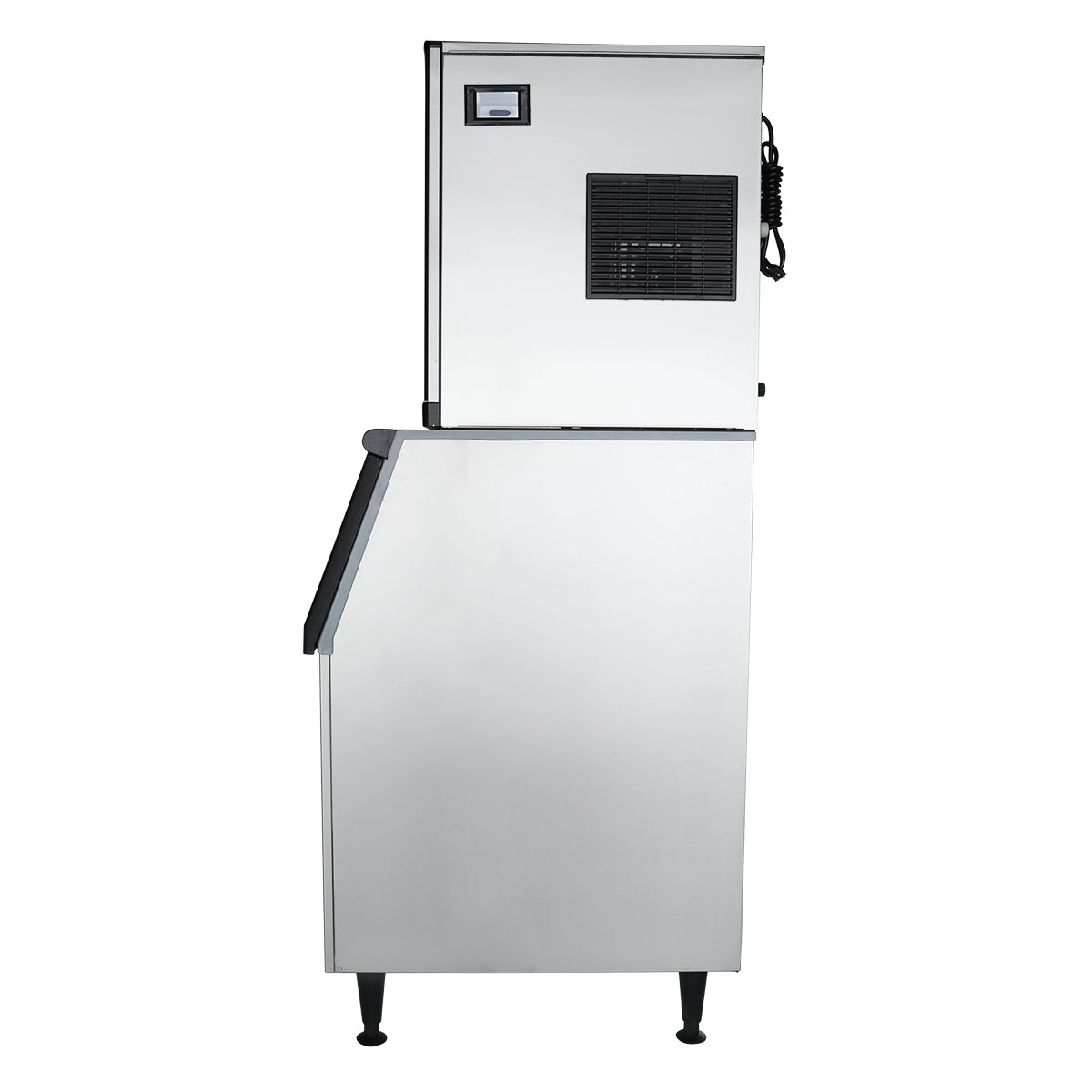 23" Air Cooled Commercial Half Cube Ice Machine with 308lb. Ice Storage Bin - 350 lb. Ice Maker with Bin, Cube-Style Empura