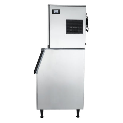23" Air Cooled Commercial Half Cube Ice Machine with 308lb. Ice Storage Bin - 350 lb. Ice Maker with Bin, Cube-Style Empura