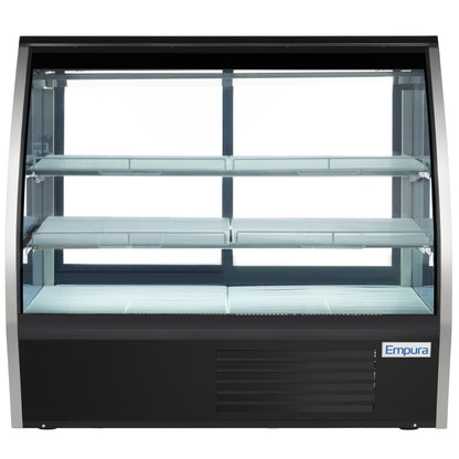 59" Curved Glass Refrigerated Deli Display Case