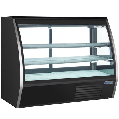 72" Curved Glass Refrigerated Deli Display Case