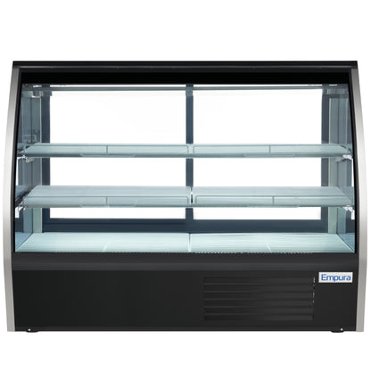 72" Curved Glass Refrigerated Deli Display Case