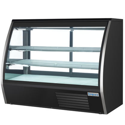 72" Curved Glass Refrigerated Deli Display Case