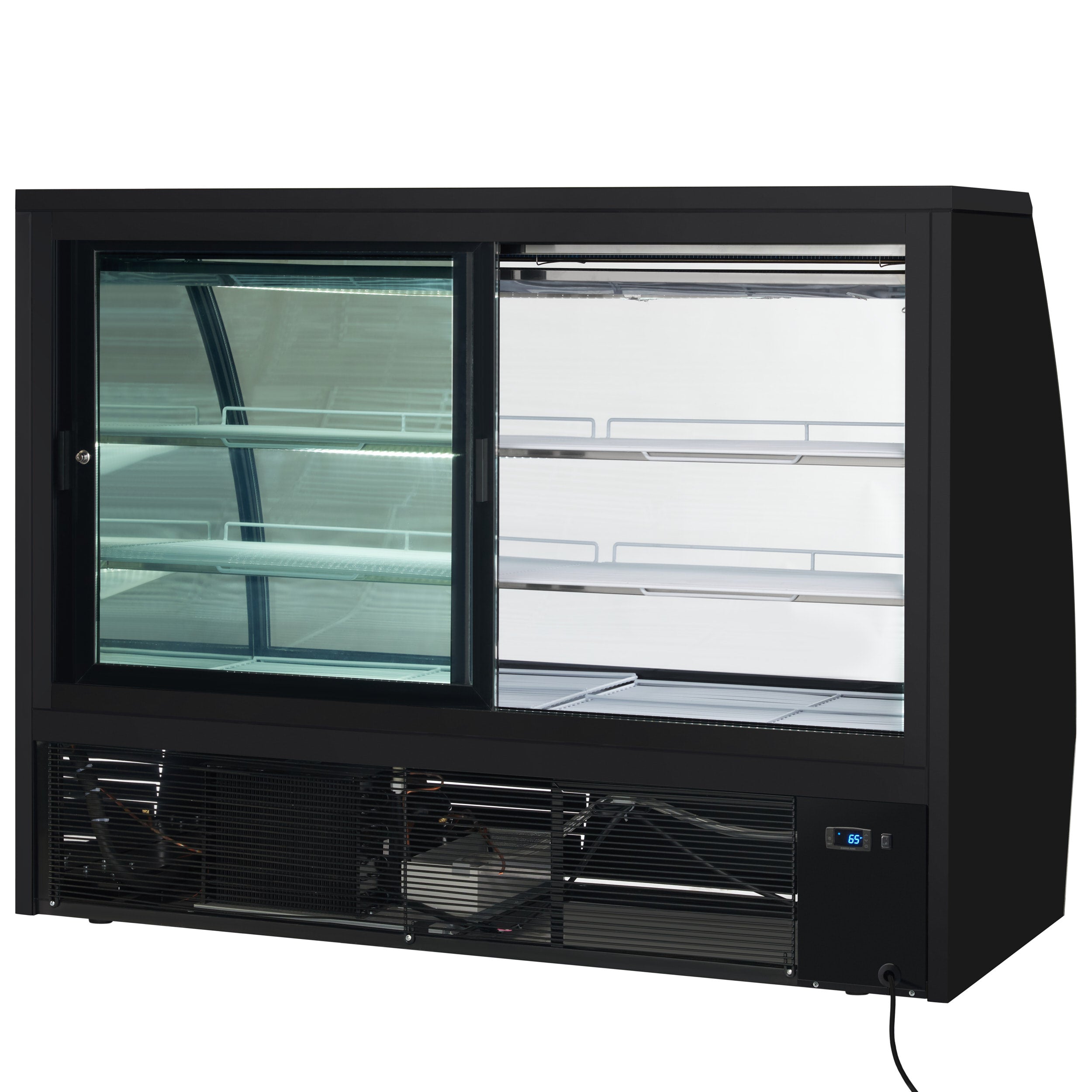 72" Curved Glass Refrigerated Deli Display Case