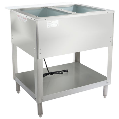 Two Pan Open Well Stainless Steel Electric Steam Table - 120V
