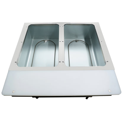 Two Pan Open Well Stainless Steel Electric Steam Table - 120V