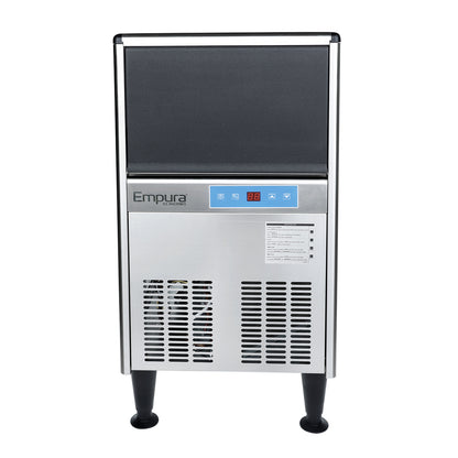 17" Air Cooled Commercial Undercounter Full Cube Ice Machine - 120 lb. Ice Maker with Bin, Cube-Style Empura