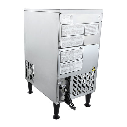 17" Air Cooled Commercial Undercounter Full Cube Ice Machine - 120 lb. Ice Maker with Bin, Cube-Style Empura