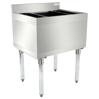 24" x 18.5" Stainless Steel Commercial Underbar Ice Bin, NSF