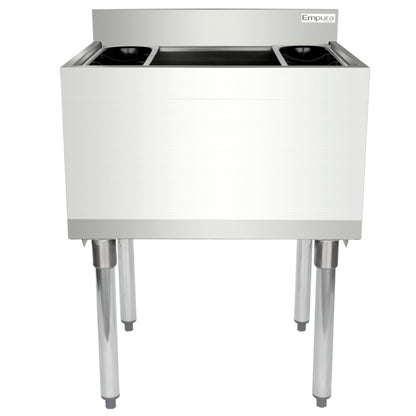 24" x 18.5" Stainless Steel Commercial Underbar Ice Bin, NSF