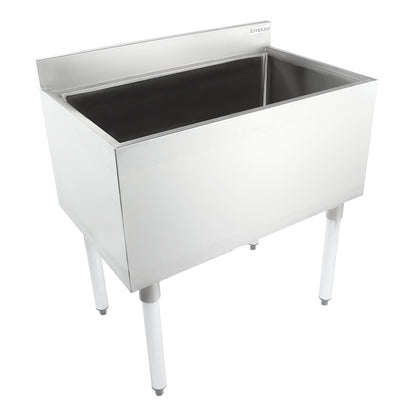30" x 18.5" Stainless Steel Commercial Underbar Ice Bin, NSF Underbar Ice Bin/Cocktail Unit Empura