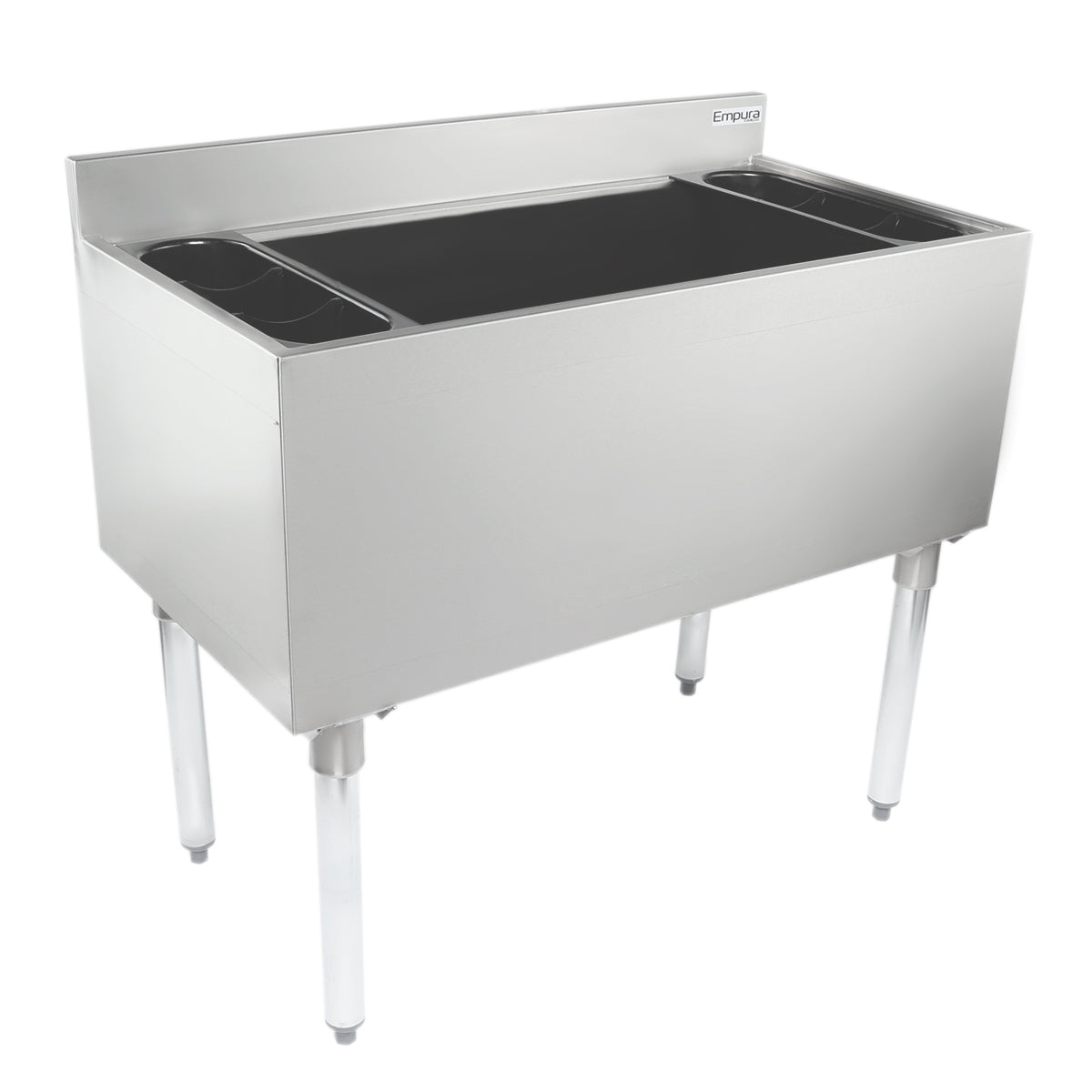 36" x 18.5" Stainless Steel Commercial Underbar Ice Bin, NSF