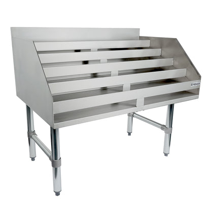 36" Five-Tiered Stainless Steel Commercial Liquor Display Rack, NSF Underbar Bottle Storage Display Unit Empura