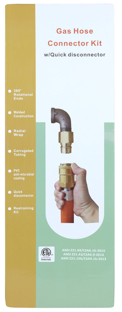 60" Mobile Gas Connector Hose Kit with Quick Disconnector Gas Connector Hose Kit / Assembly Empura