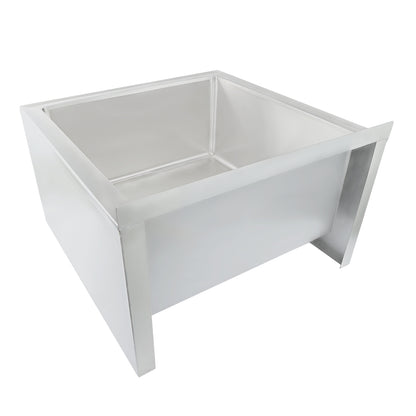 28" 16 Gauge Stainless Steel Mop Sink - 24" x 24" x 12" Bowl, NSF Mop Sink Empura