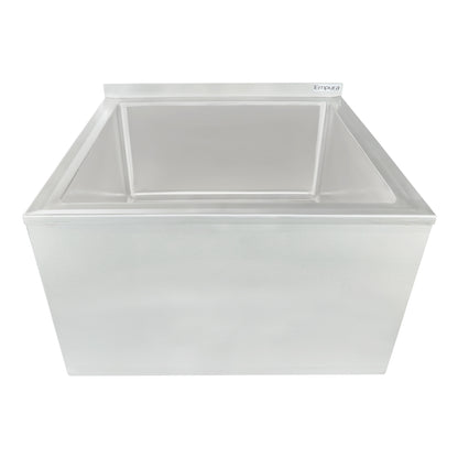 28" 16 Gauge Stainless Steel Mop Sink - 24" x 24" x 12" Bowl, NSF Mop Sink Empura