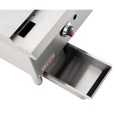 24" Heavy Duty Commercial Countertop Gas Griddle with Manual Controls - 60,000 BTU Griddle / Charbroiler, Gas, Countertop Empura
