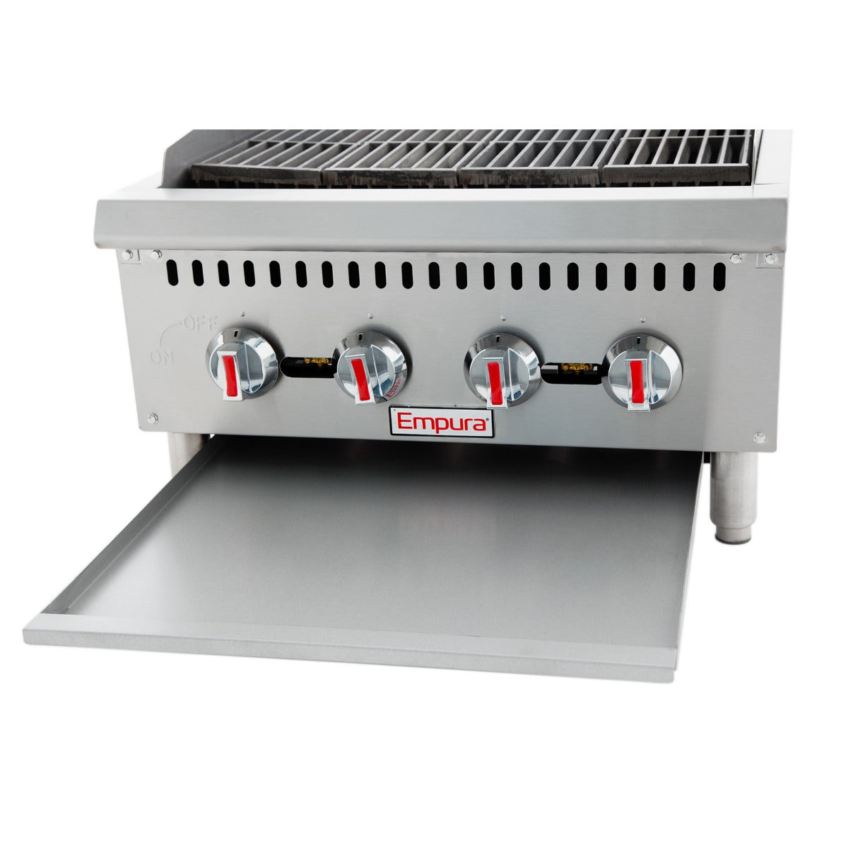 Empura ECB-24 24" Heavy Duty Stainless Steel Gas Charbroiler, 80,000 BTU