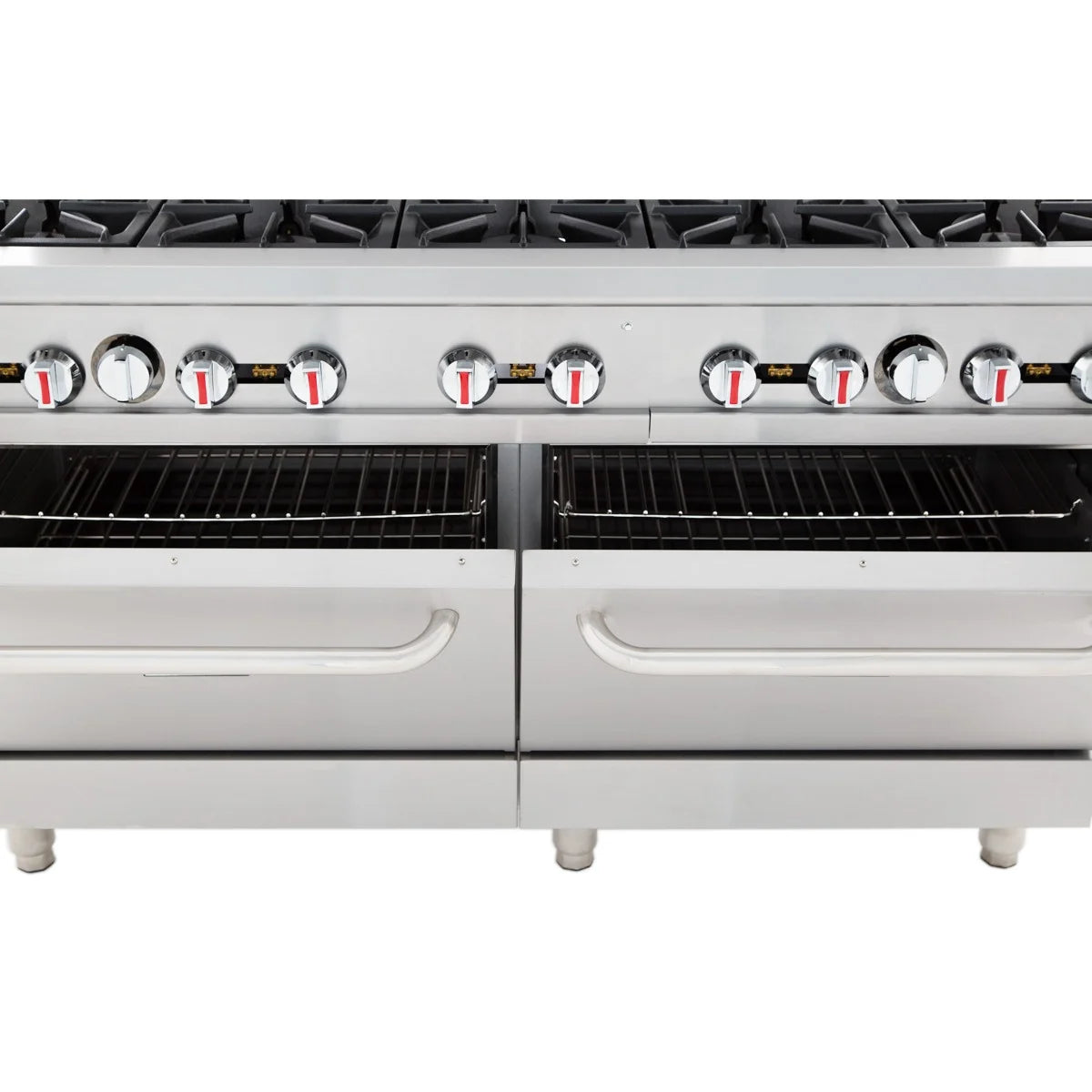 Empura EGR-60_NAT 60" Stainless Steel Commercial Gas Range with Two Ovens, 10 Burners - Natural Gas, 360,000 BTU