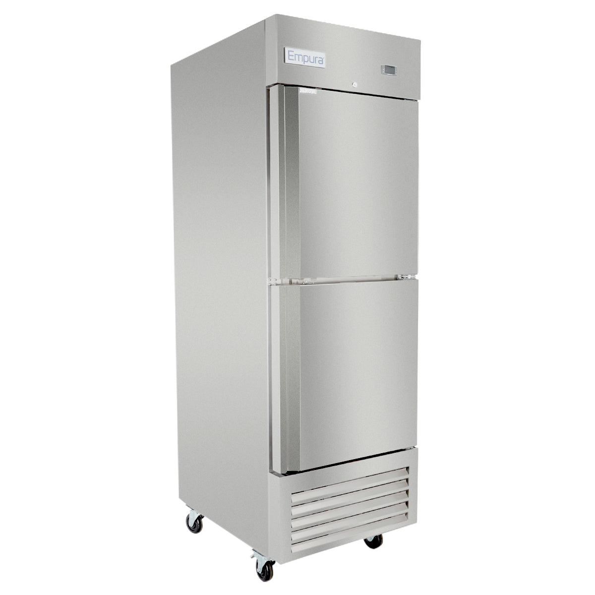 27" Commercial 1 Half Door Stainless Steel Reach-In Refrigerator