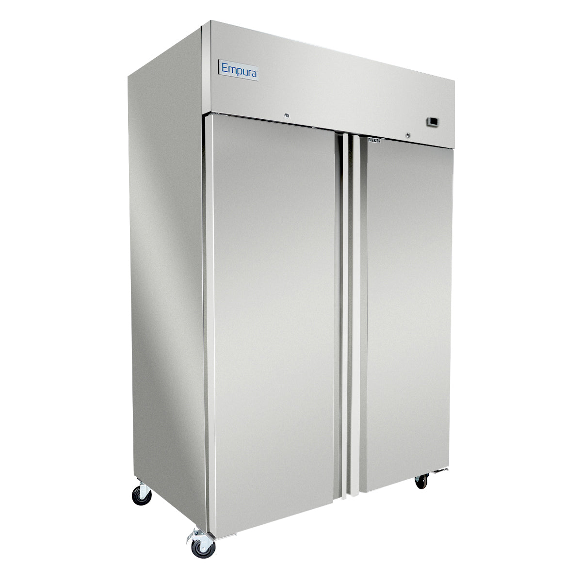 54" Commercial Stainless Steel 2 Door Reach-In Freezer