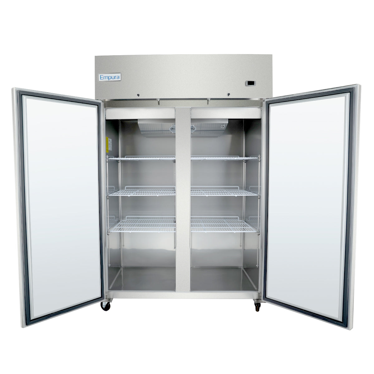 54" Commercial Stainless Steel 2 Door Reach-In Freezer