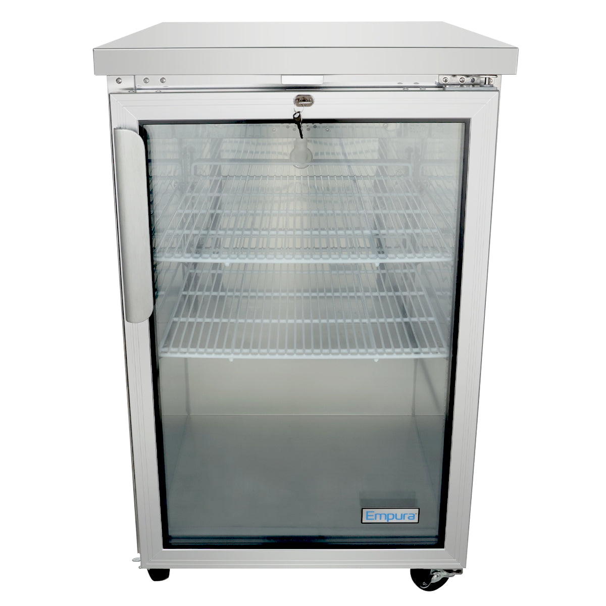24" x 30" Swing Glass Door Stainless Steel Commercial Back Bar Refrigerator