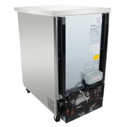 24" x 30" Swing Glass Door Stainless Steel Commercial Back Bar Refrigerator