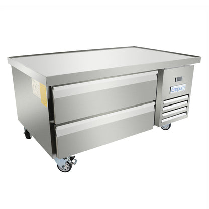 50" 2 Drawer Refrigerated Commercial Chef Base - 6" Depth Pan