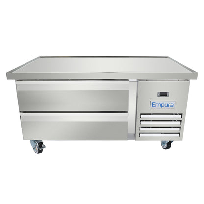 50" 2 Drawer Refrigerated Commercial Chef Base - 6" Depth Pan