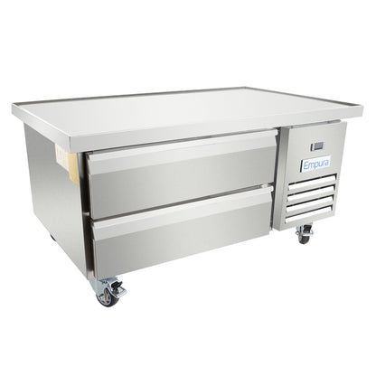 52" 2 Drawer Refrigerated Commercial Chef Base - 6" Depth Pan